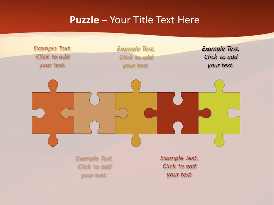 A Desert Scene With A Sunset In The Background PowerPoint Template