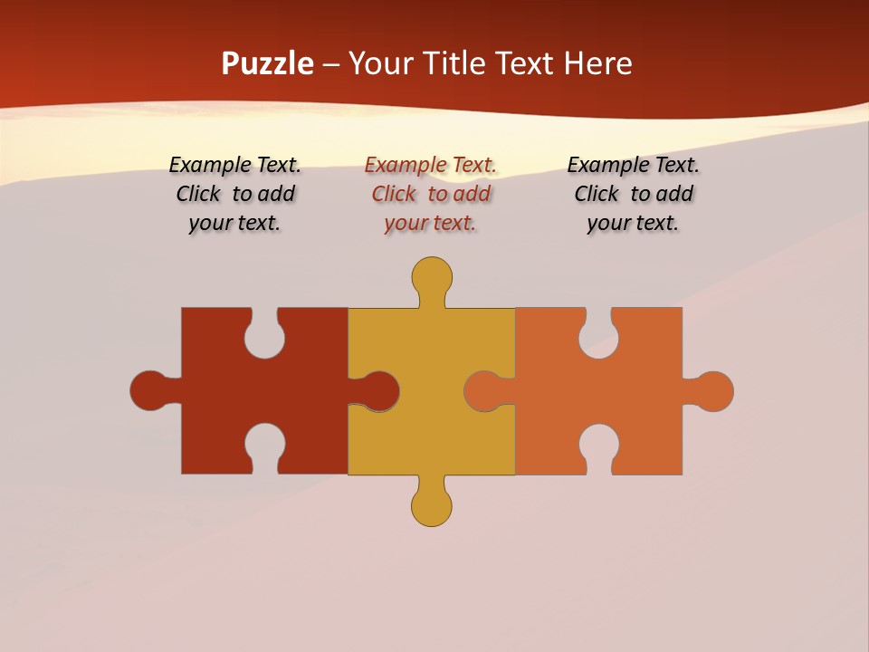 A Desert Scene With A Sunset In The Background PowerPoint Template