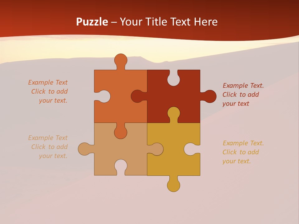 A Desert Scene With A Sunset In The Background PowerPoint Template