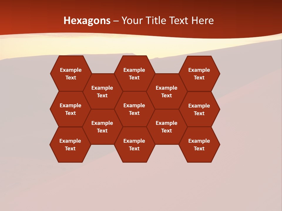 A Desert Scene With A Sunset In The Background PowerPoint Template