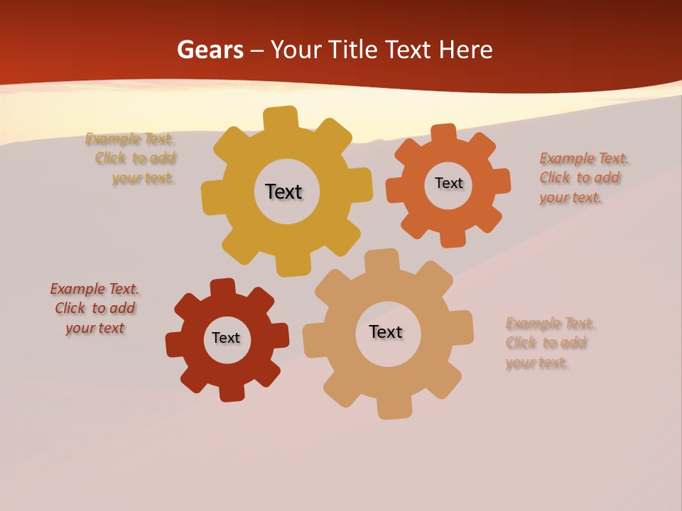 A Desert Scene With A Sunset In The Background PowerPoint Template