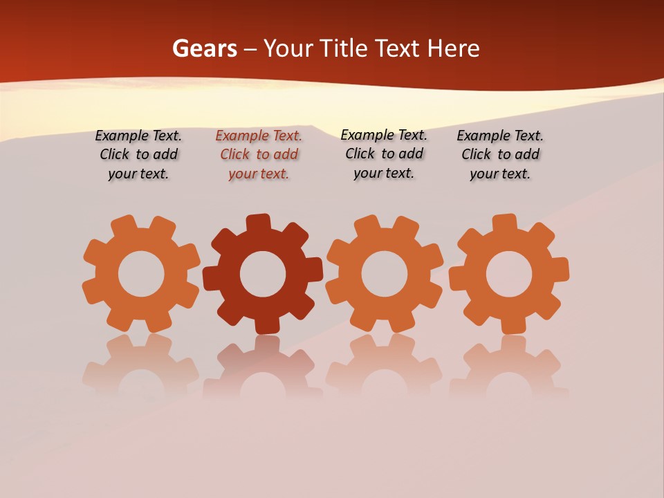 A Desert Scene With A Sunset In The Background PowerPoint Template