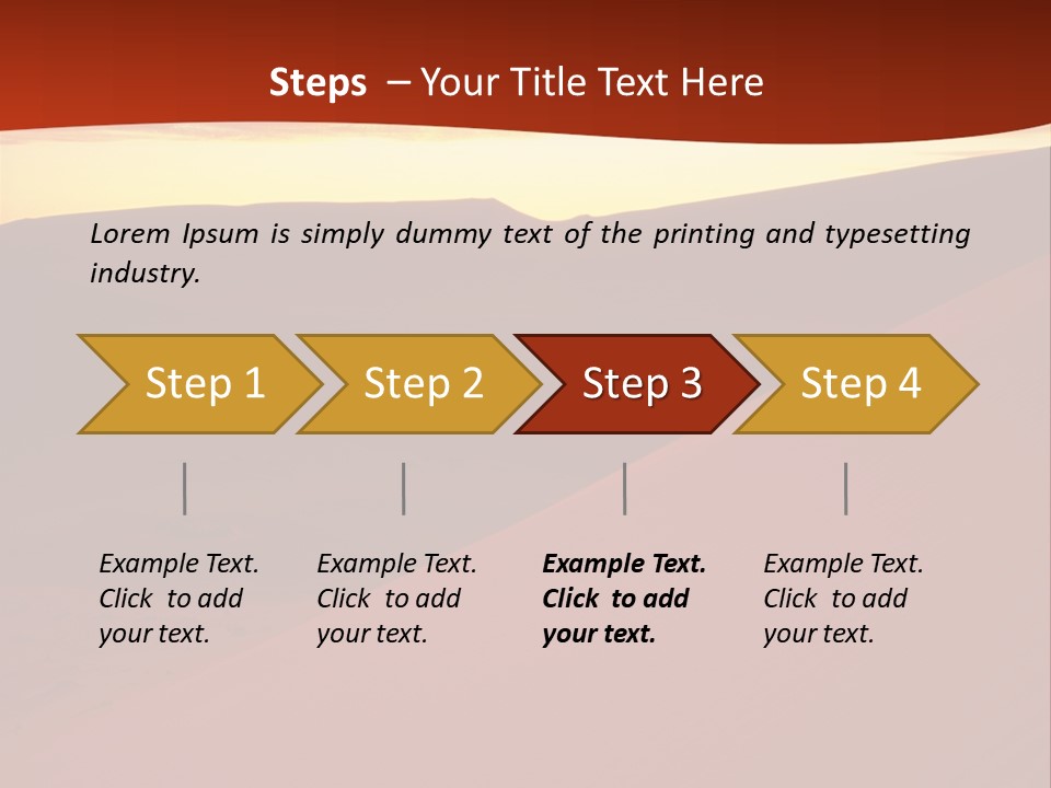 A Desert Scene With A Sunset In The Background PowerPoint Template