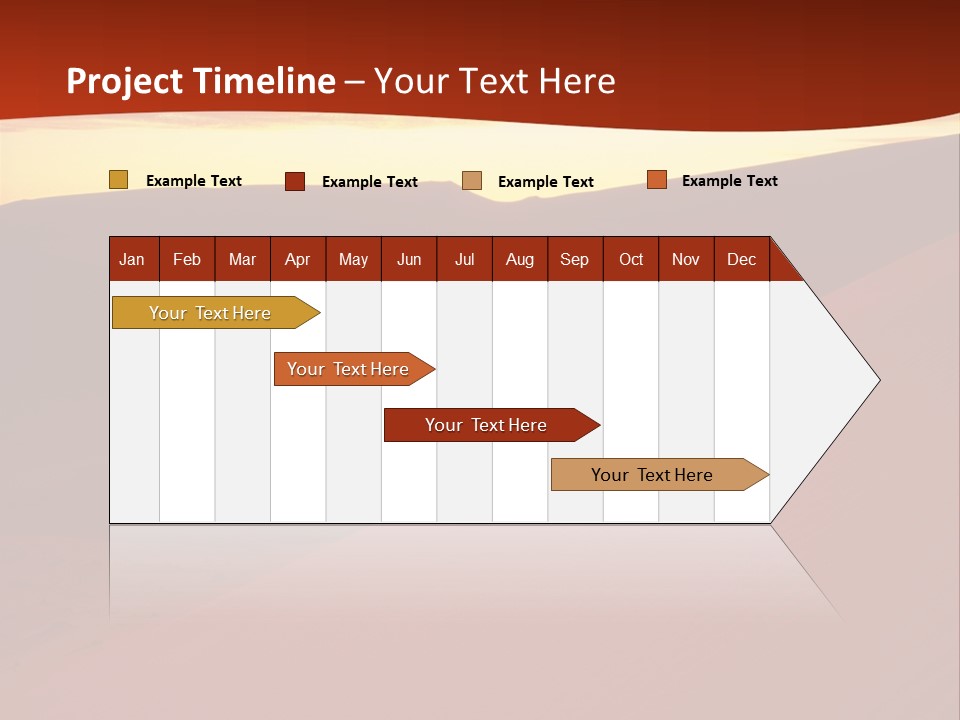 A Desert Scene With A Sunset In The Background PowerPoint Template