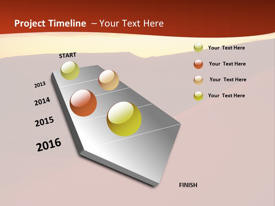 A Desert Scene With A Sunset In The Background PowerPoint Template