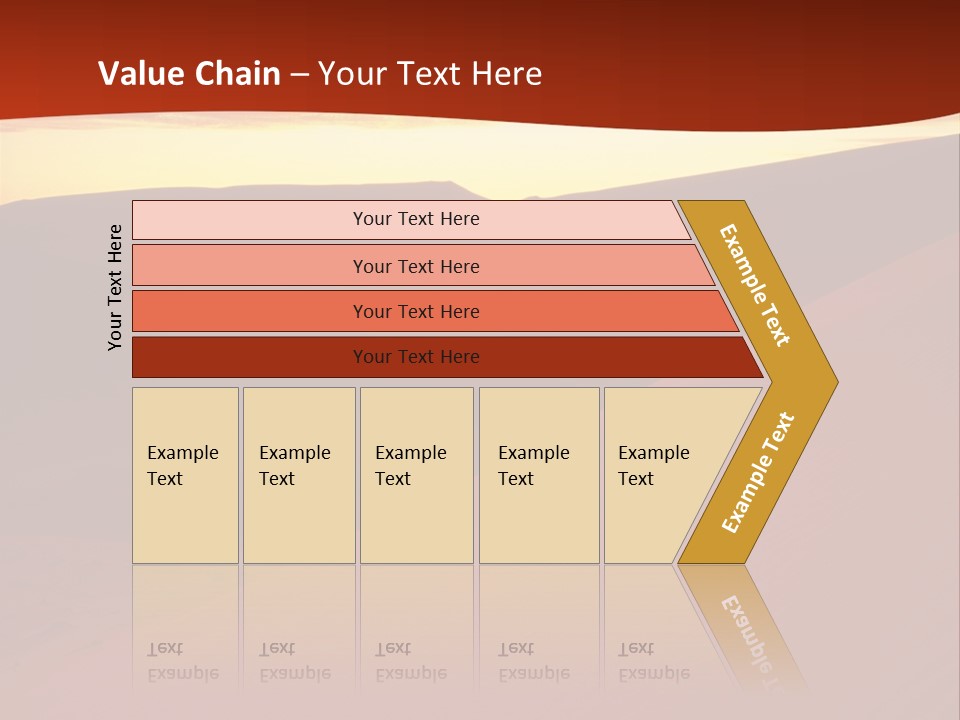 A Desert Scene With A Sunset In The Background PowerPoint Template