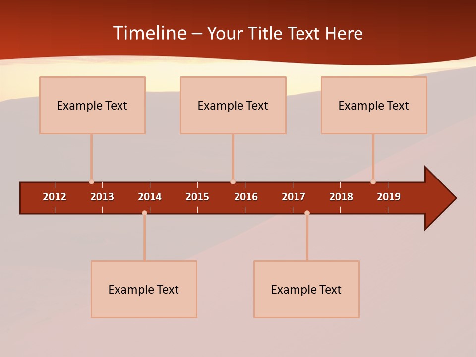 A Desert Scene With A Sunset In The Background PowerPoint Template