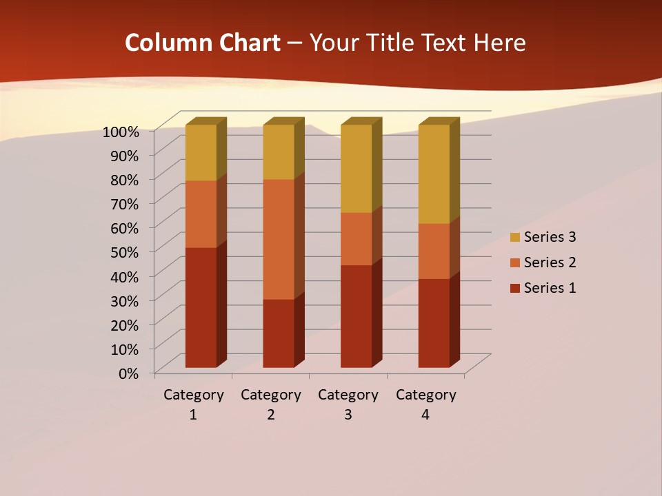 A Desert Scene With A Sunset In The Background PowerPoint Template