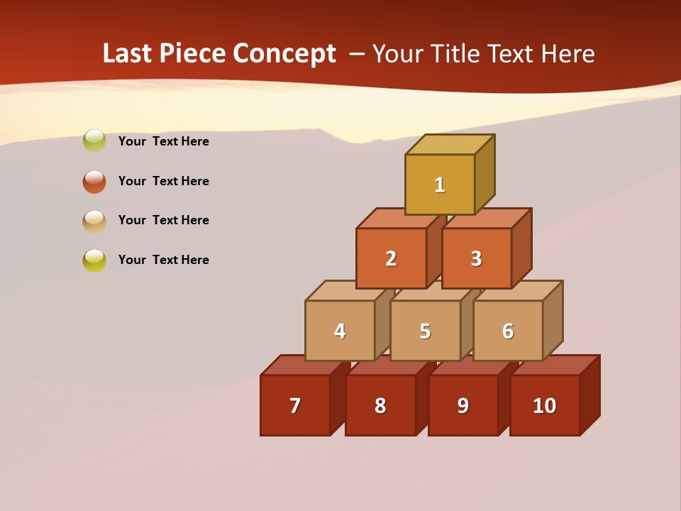 A Desert Scene With A Sunset In The Background PowerPoint Template