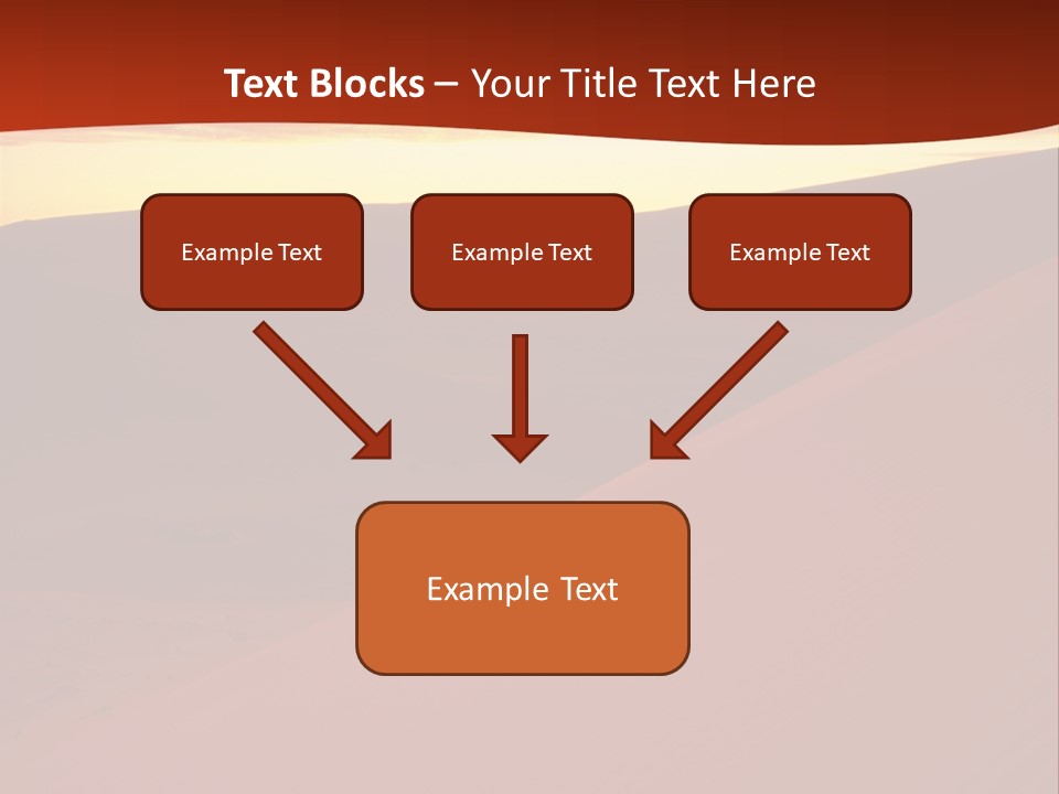 A Desert Scene With A Sunset In The Background PowerPoint Template