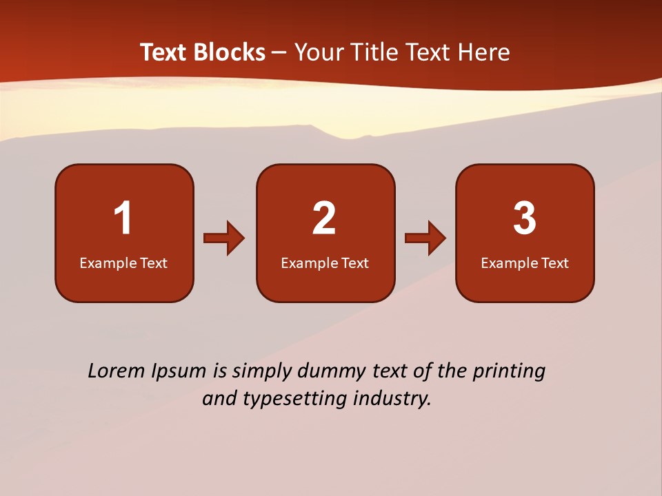 A Desert Scene With A Sunset In The Background PowerPoint Template