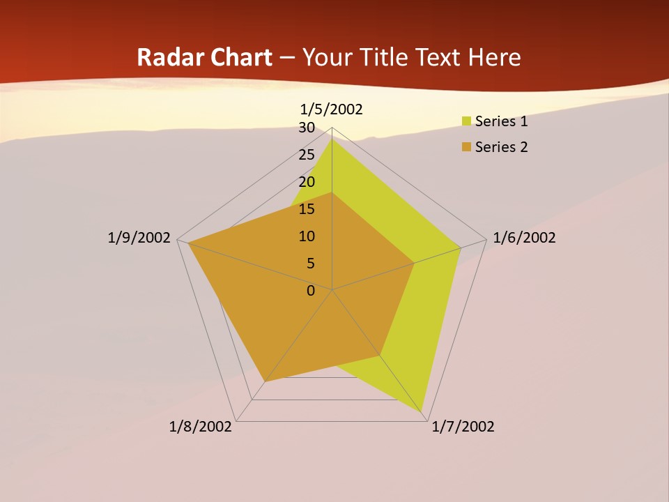 A Desert Scene With A Sunset In The Background PowerPoint Template