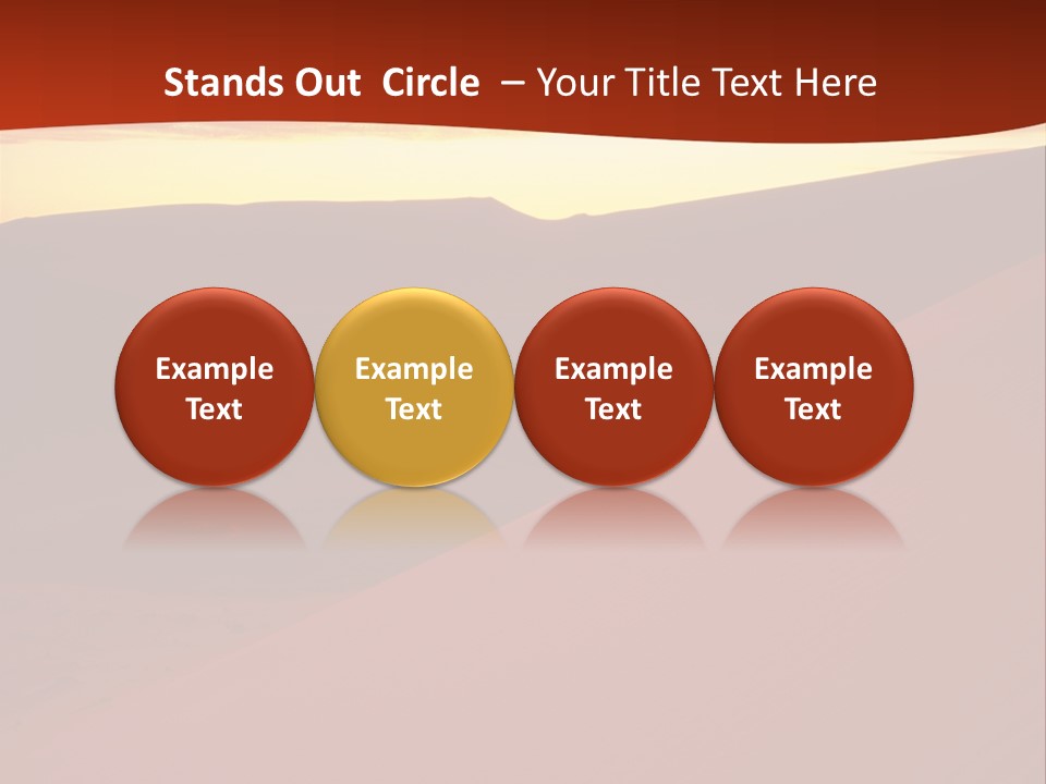 A Desert Scene With A Sunset In The Background PowerPoint Template