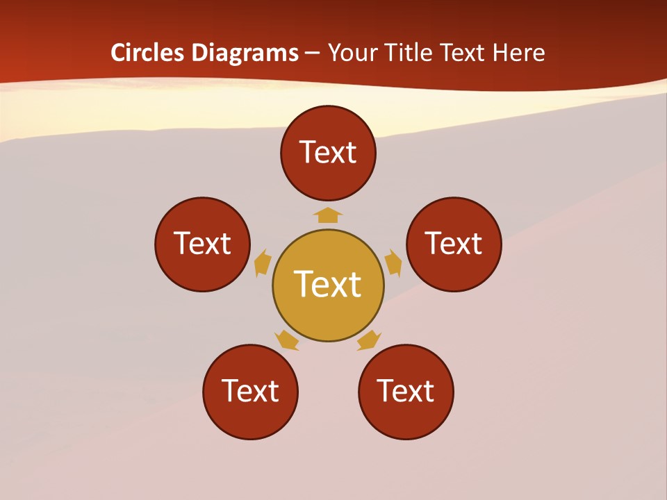 A Desert Scene With A Sunset In The Background PowerPoint Template