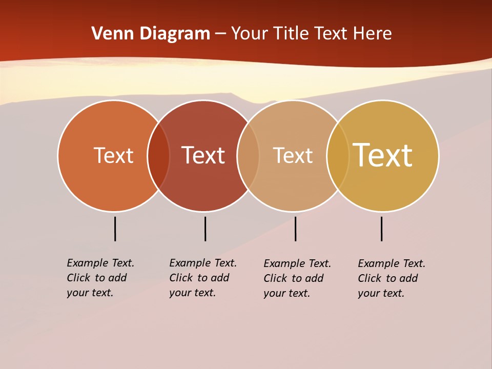 A Desert Scene With A Sunset In The Background PowerPoint Template