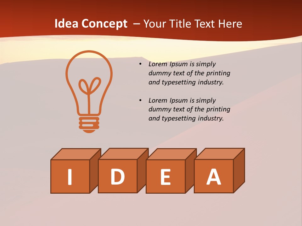 A Desert Scene With A Sunset In The Background PowerPoint Template