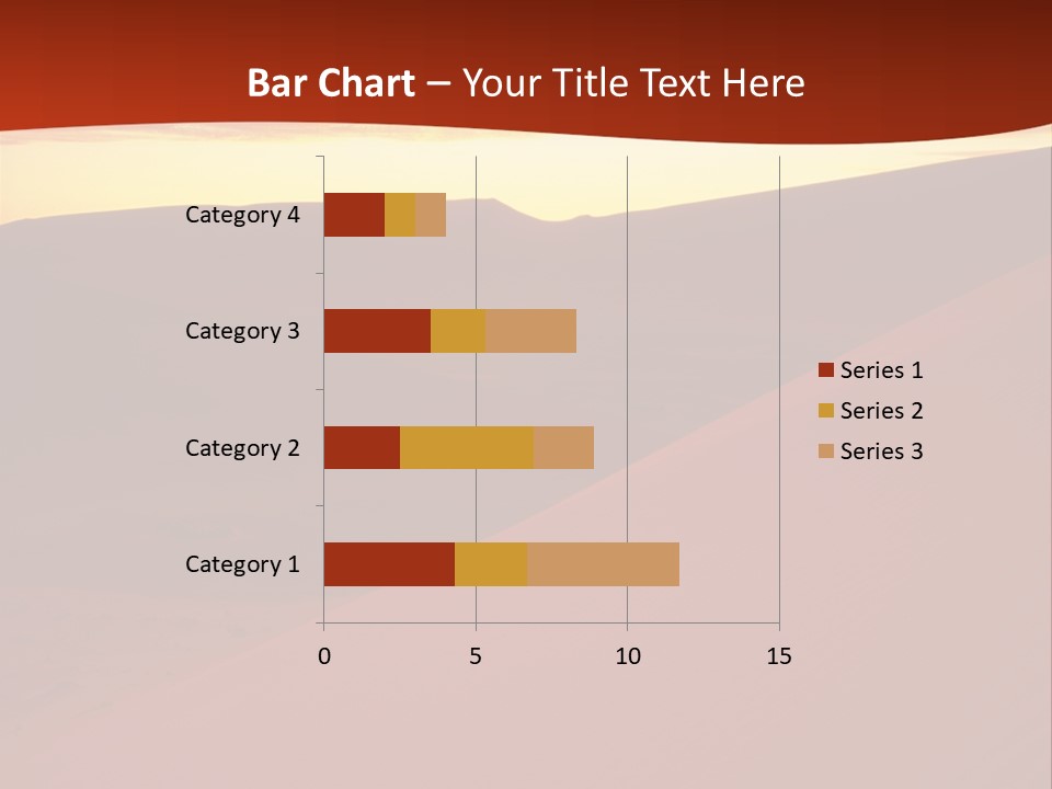 A Desert Scene With A Sunset In The Background PowerPoint Template