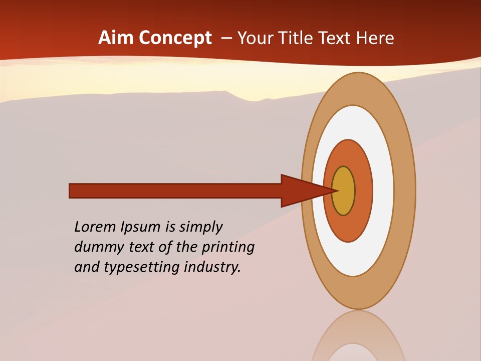 A Desert Scene With A Sunset In The Background PowerPoint Template