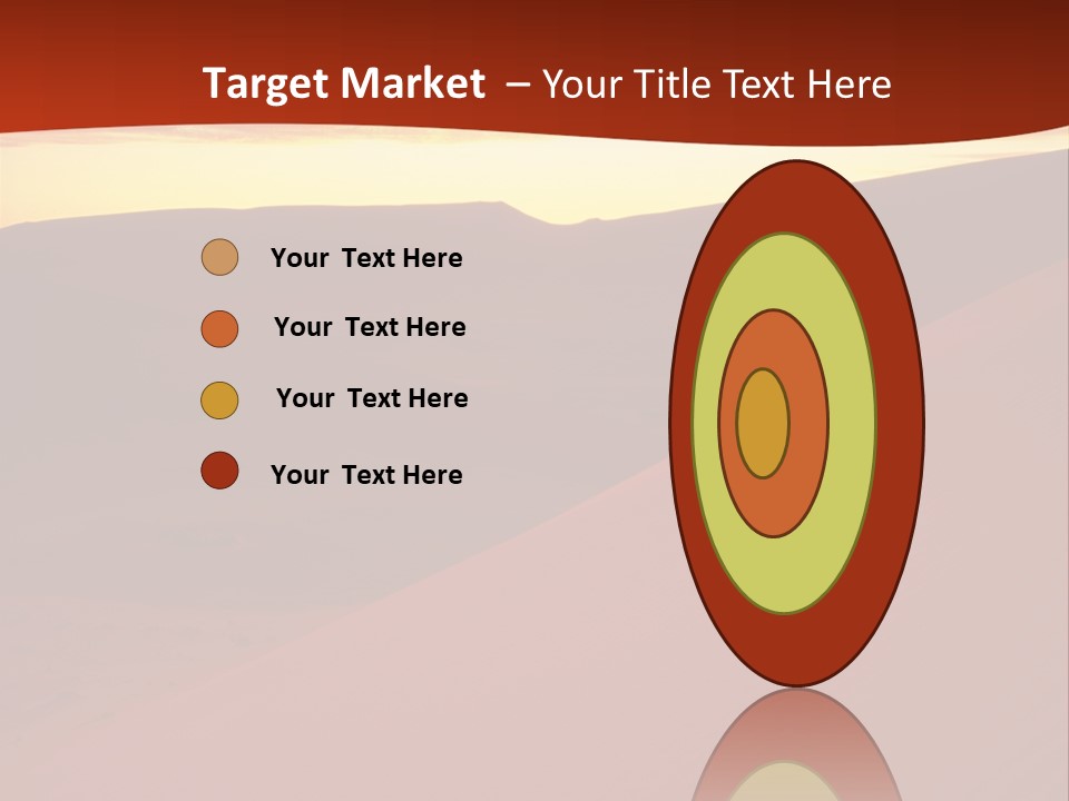 A Desert Scene With A Sunset In The Background PowerPoint Template