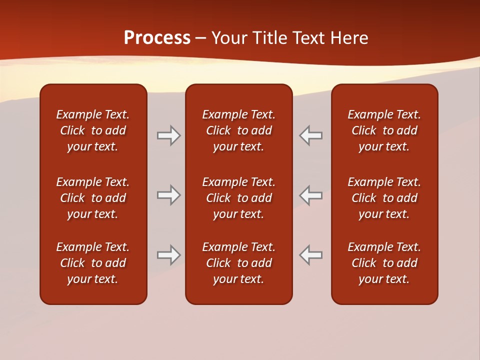 A Desert Scene With A Sunset In The Background PowerPoint Template
