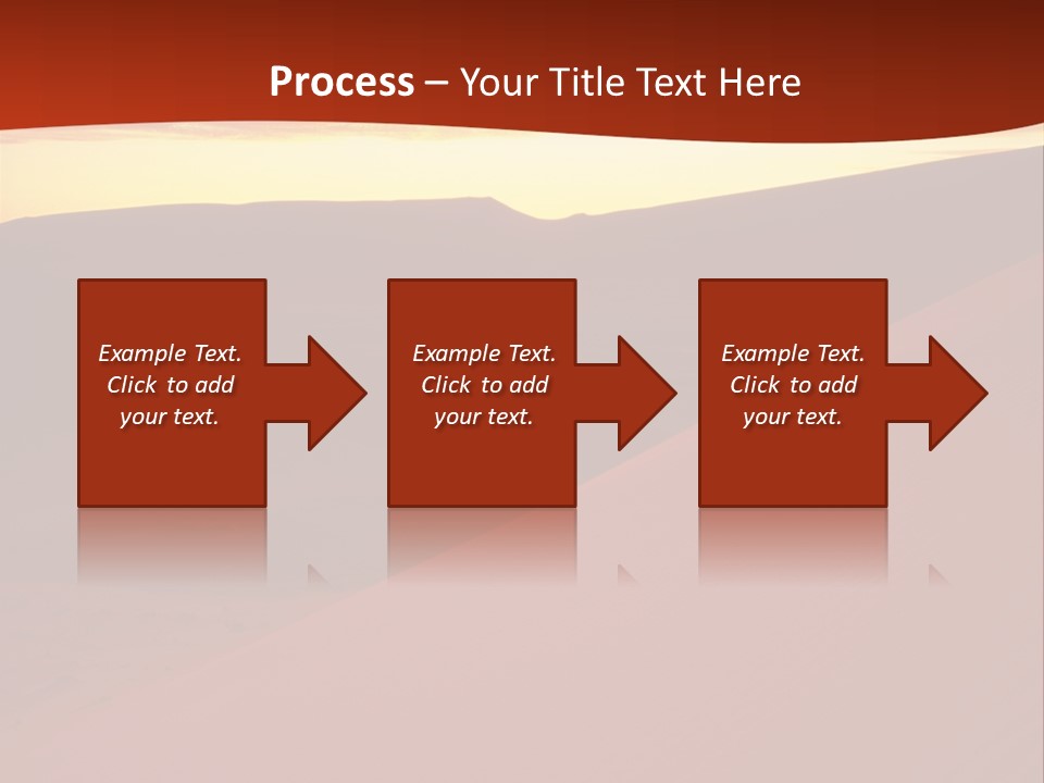 A Desert Scene With A Sunset In The Background PowerPoint Template