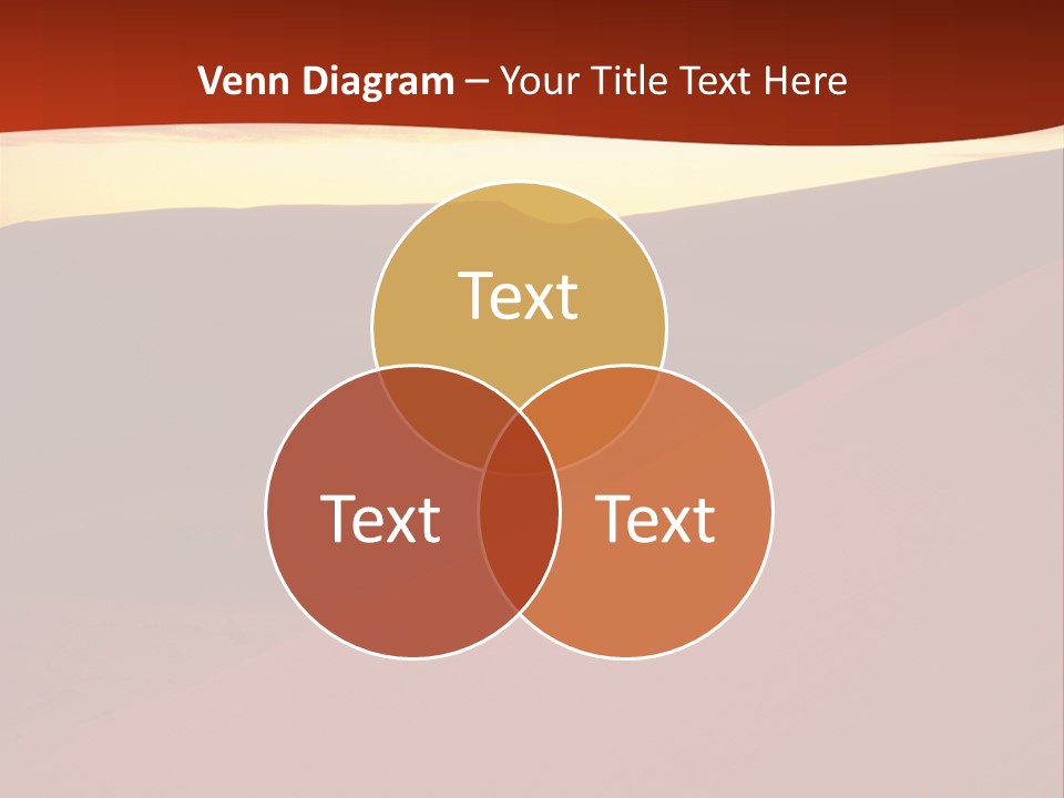 A Desert Scene With A Sunset In The Background PowerPoint Template