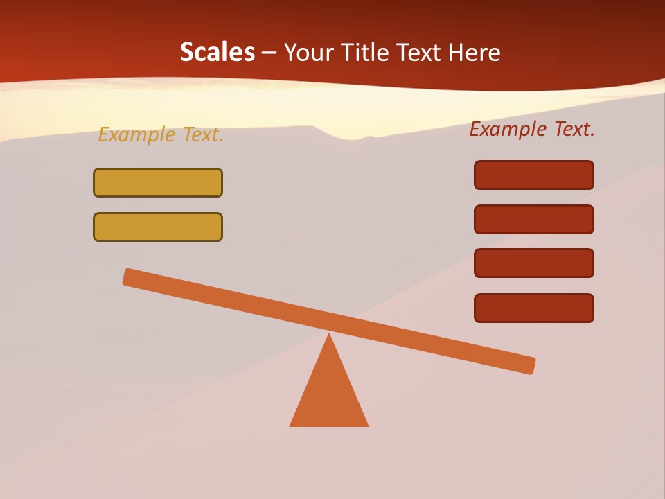 A Desert Scene With A Sunset In The Background PowerPoint Template