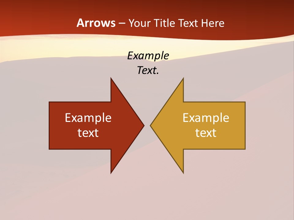A Desert Scene With A Sunset In The Background PowerPoint Template