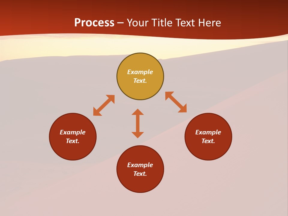 A Desert Scene With A Sunset In The Background PowerPoint Template