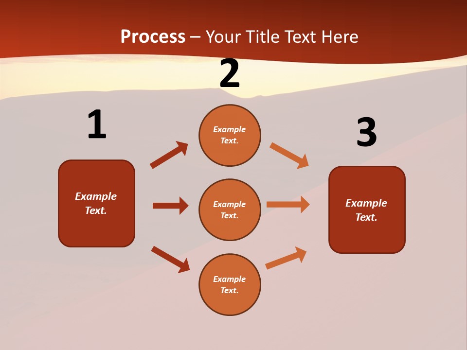 A Desert Scene With A Sunset In The Background PowerPoint Template