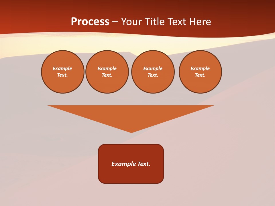 A Desert Scene With A Sunset In The Background PowerPoint Template