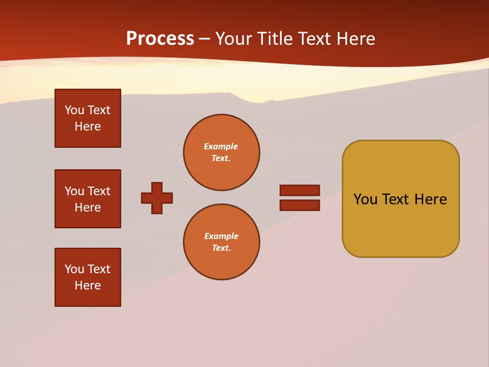 A Desert Scene With A Sunset In The Background PowerPoint Template