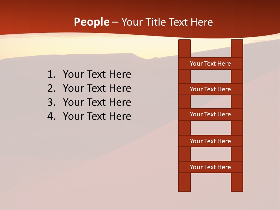 A Desert Scene With A Sunset In The Background PowerPoint Template