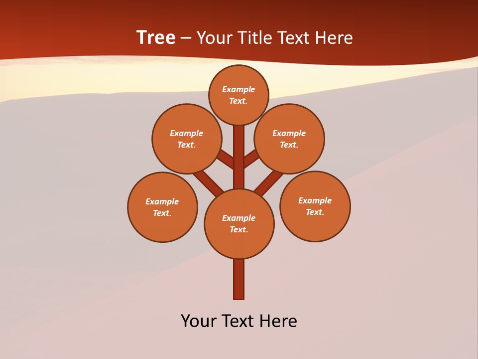 A Desert Scene With A Sunset In The Background PowerPoint Template