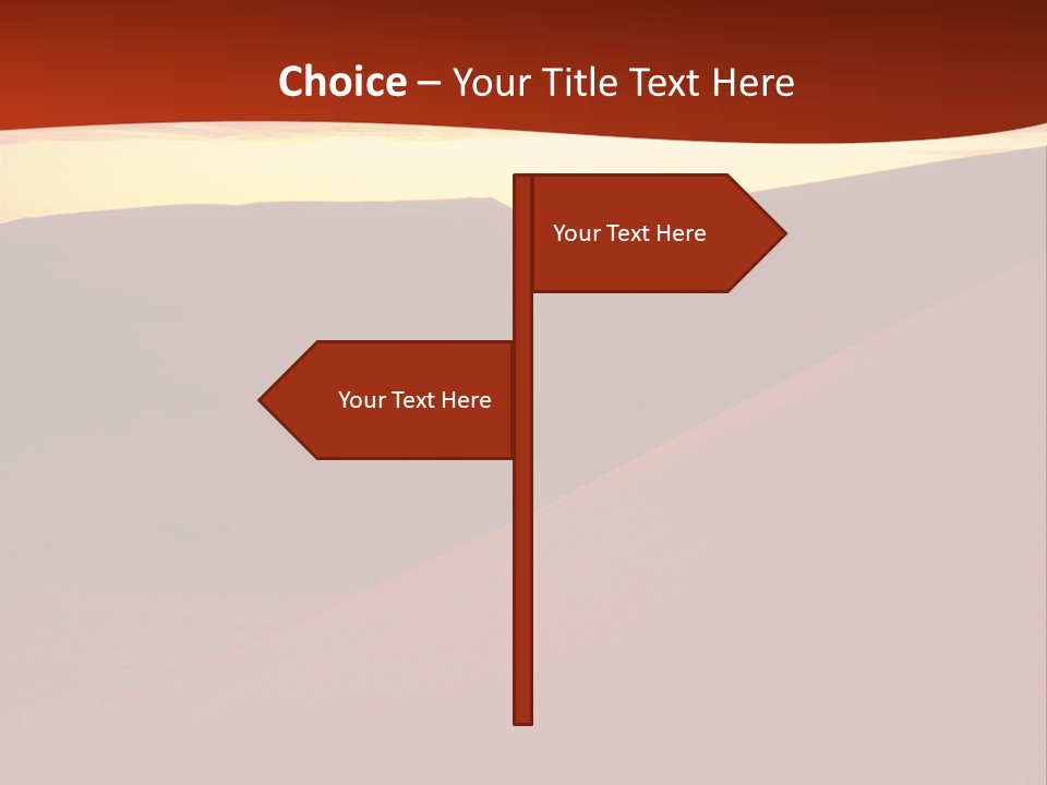 A Desert Scene With A Sunset In The Background PowerPoint Template