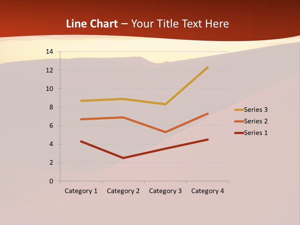 A Desert Scene With A Sunset In The Background PowerPoint Template