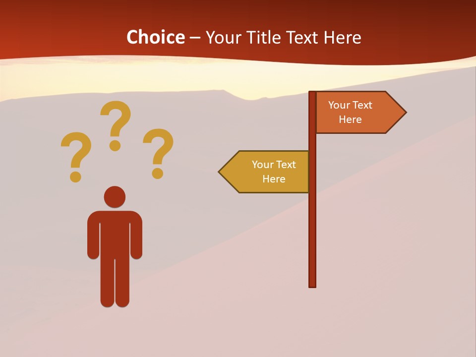 A Desert Scene With A Sunset In The Background PowerPoint Template