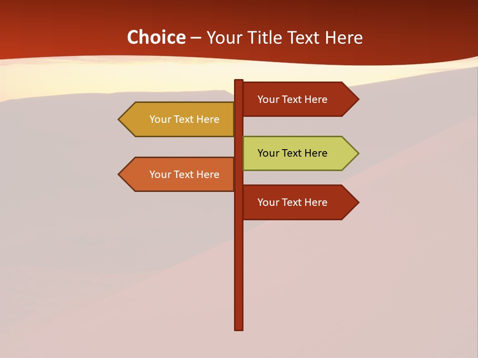 A Desert Scene With A Sunset In The Background PowerPoint Template