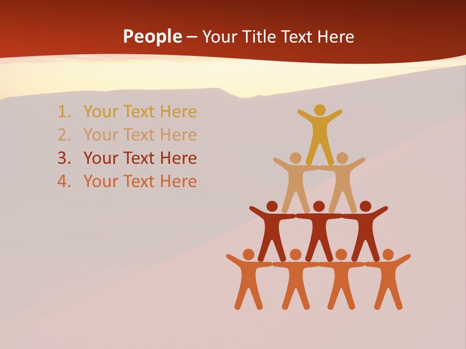 A Desert Scene With A Sunset In The Background PowerPoint Template