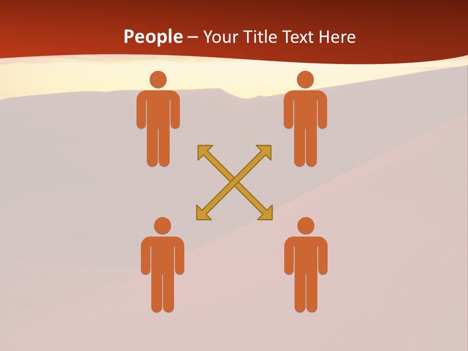 A Desert Scene With A Sunset In The Background PowerPoint Template