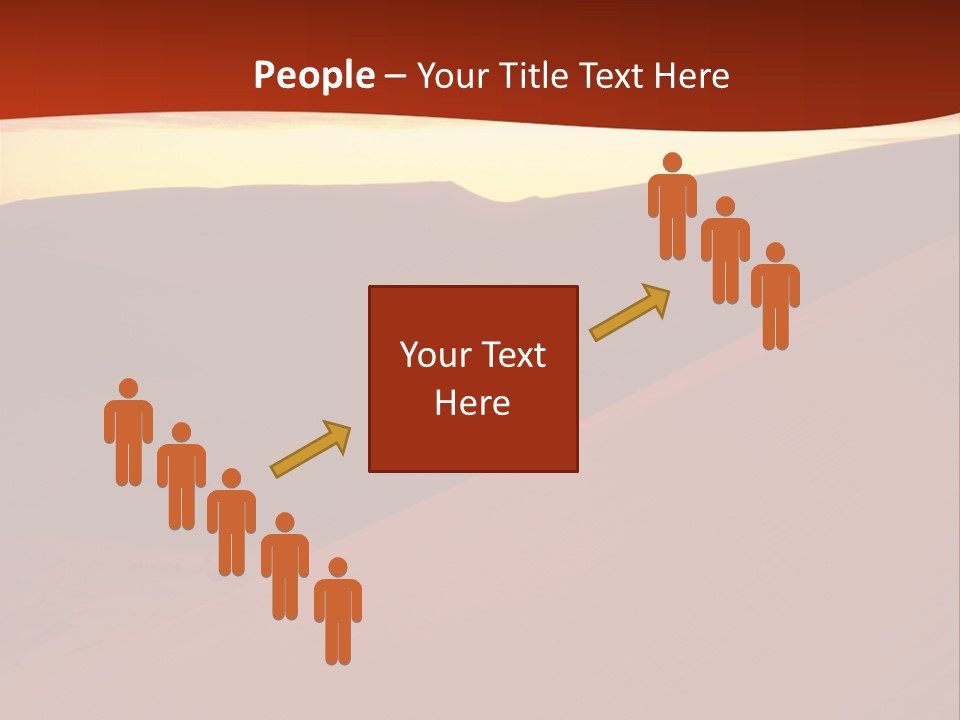 A Desert Scene With A Sunset In The Background PowerPoint Template