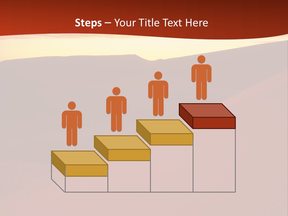 A Desert Scene With A Sunset In The Background PowerPoint Template