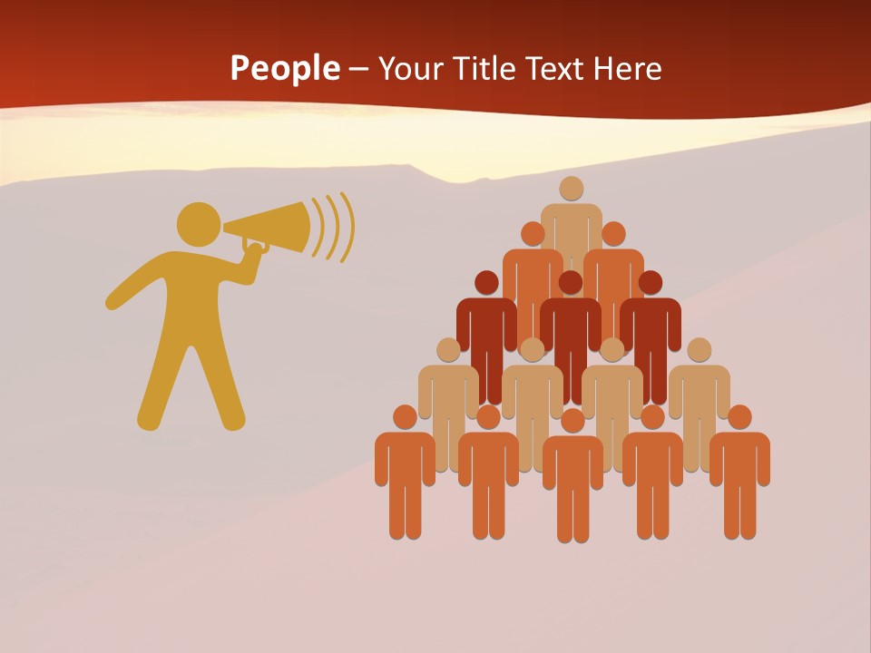 A Desert Scene With A Sunset In The Background PowerPoint Template