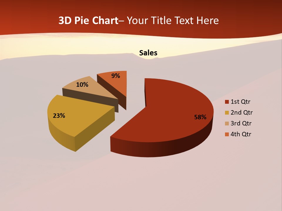 A Desert Scene With A Sunset In The Background PowerPoint Template