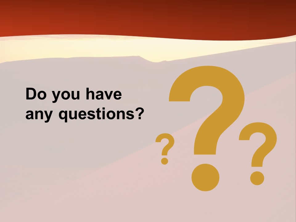 A Desert Scene With A Sunset In The Background PowerPoint Template