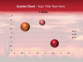 A Red Sky With Clouds Over A Desert PowerPoint Template