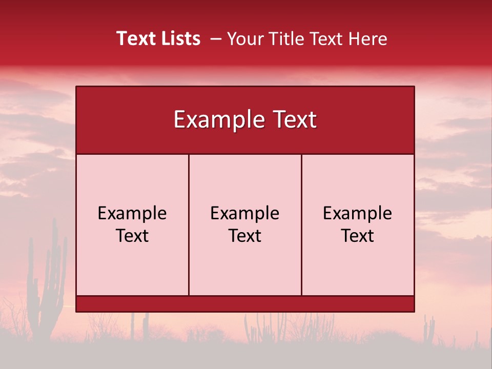 A Red Sky With Clouds Over A Desert PowerPoint Template