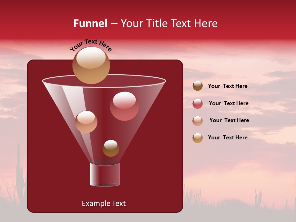 A Red Sky With Clouds Over A Desert PowerPoint Template