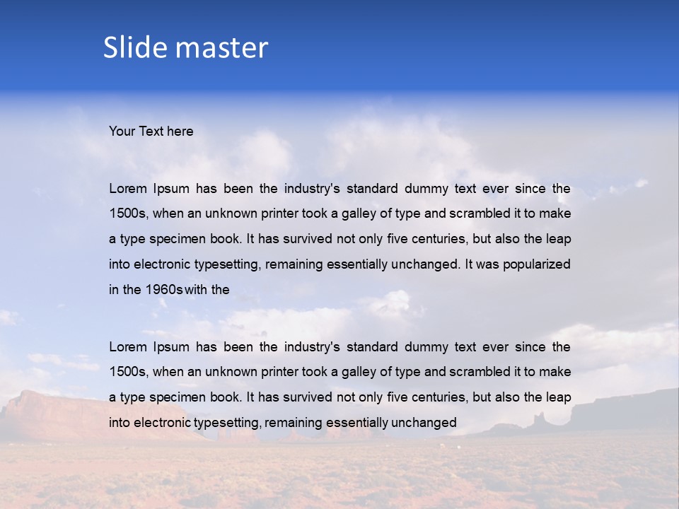 A Large Open Field With A Sky Filled With Clouds PowerPoint Template