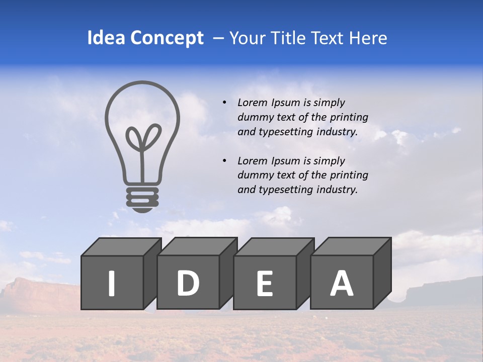 A Large Open Field With A Sky Filled With Clouds PowerPoint Template